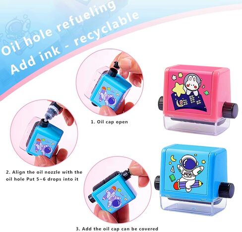 إضافة الطوابع الرقمية الأسطوانية وطرح الطوابع الرقمية المتدحرجة، مناسبة للوازم المدرسية لرياض الأطفال مع زجاجتين من الحبر (''الإضافة والطرح والضرب والقسمة'') (القسم، الأزرق) in Kuwait