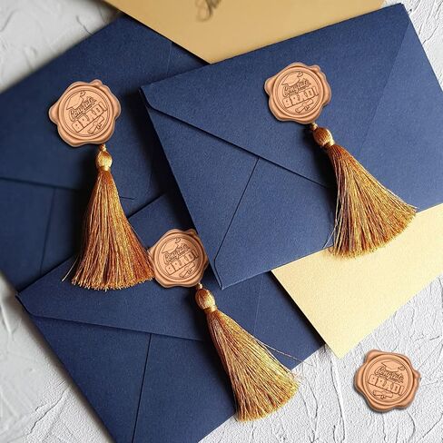 20 Pieces Embossed Congrats Grad Wax Seal Stickers for Envelops, Bronze Classic Self-Adhesive Graduation Cap Diploma Certificate Pattern Stamp Stickers for Class of 2023 Graduation Greeting Invitation in Saudi Arabia