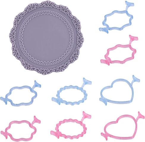 قوالب ختم الشمع من الراتنج على شكل قلب زهرة مستديرة لختم ختم الشمع مقاس 1 بوصة، حصيرة إزالة الشعر من السيليكون، لاصقة يدوية، ختم دعوة على شكل مغلف (الحجم: المجموعة) in Kuwait