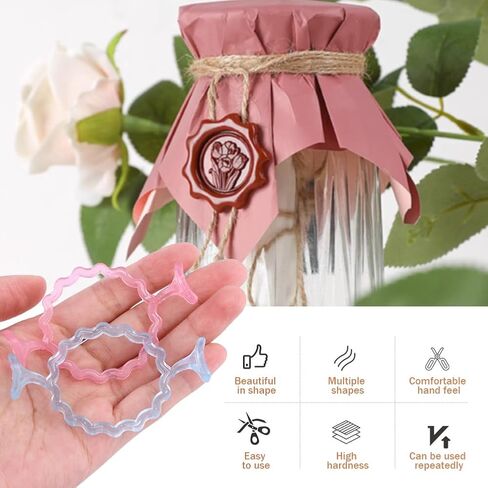 قوالب ختم الشمع من الراتنج على شكل قلب زهرة مستديرة لختم ختم الشمع مقاس 1 بوصة، حصيرة إزالة الشعر من السيليكون، لاصقة يدوية، ختم دعوة على شكل مغلف (الحجم: المجموعة) in Kuwait