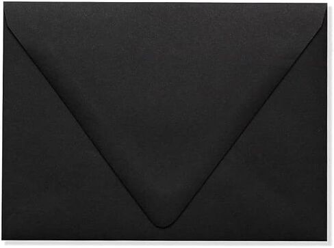 LUXPaper A6 Contour Flap Invitation Envelopes | 4 3/4" x 6 1/2" | Midnight Black | 80lb. Text | 50 Qty in Saudi Arabia