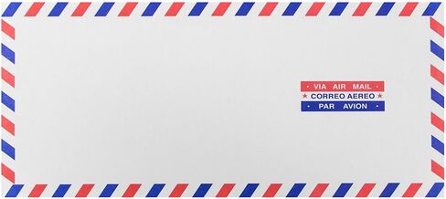 JAM PAPER #10 مظاريف البريد الجوي - 4 1/8 × 9 1/2 - أبيض - 50/عبوة in Saudi Arabia