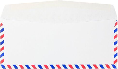 JAM PAPER #10 مظاريف البريد الجوي - 4 1/8 × 9 1/2 - أبيض - 50/عبوة in Saudi Arabia