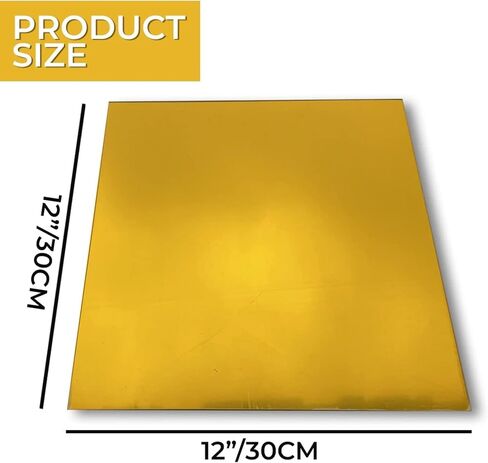 YARRD 6PCS 12x12 Acrylic Mirror Sheet Mirror Cast Acrylic Plexiglass Sheets with Film Masking for Design DIY Adhesive Sheets for Craft in Saudi Arabia