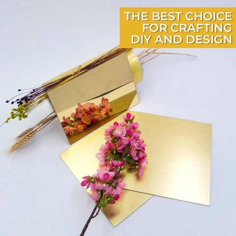 YARRD 6PCS 12x12 Acrylic Mirror Sheet Mirror Cast Acrylic Plexiglass Sheets with Film Masking for Design DIY Adhesive Sheets for Craft in Saudi Arabia