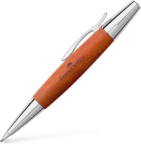 Faber Castell 138382 Emotion Mechanical Pencil, Wood & Chrome, Pear Tree, Brown, 0.06 inches (1.4 mm), Genuine Import in Saudi Arabia