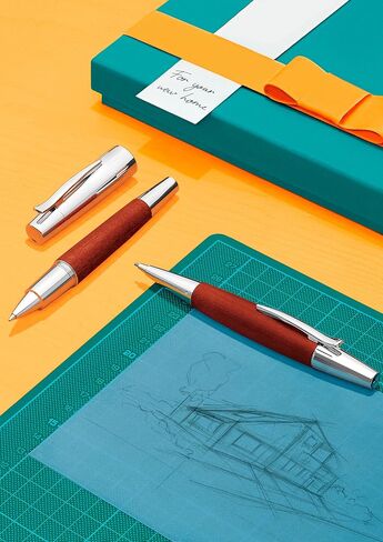 Faber Castell 138382 Emotion Mechanical Pencil, Wood & Chrome, Pear Tree, Brown, 0.06 inches (1.4 mm), Genuine Import in Saudi Arabia