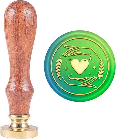 MAYJOYDIY القمر الأخت ختم الشمع ختم فتاة ختم الشمع طوابع سوينغ ستار نمط 30 مم رأس نحاسي قابل للإزالة حجم محمول لتزيين عيد الميلاد المغلف الختم in Kuwait