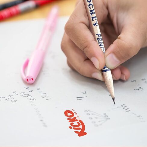 Kicko Hockey Pencils - 9 Inch - 24 Pack - Bulk Multicolor Hockey Stick Pencils with Rubber Blade Eraser - Educational Party Favors, Team Birthday Parties and School Prizes in Saudi Arabia