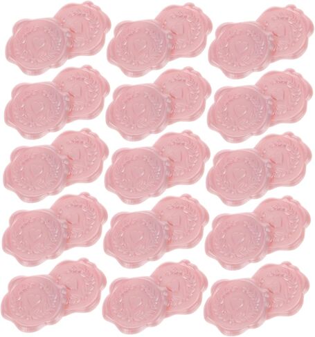 SEWACC 50pcs Sealing Wax Wax Label Sticker Labels Wedding Invitations Sticker Wax Seal Stamp Stickers Lacquer Wax Sealing Sticker Self-Adhesive Stamp Seal Self-Adhesive Seal Wedding Cards in Saudi Arabia