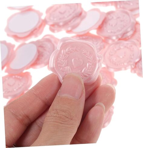 SEWACC 50pcs Sealing Wax Wax Label Sticker Labels Wedding Invitations Sticker Wax Seal Stamp Stickers Lacquer Wax Sealing Sticker Self-Adhesive Stamp Seal Self-Adhesive Seal Wedding Cards in Saudi Arabia
