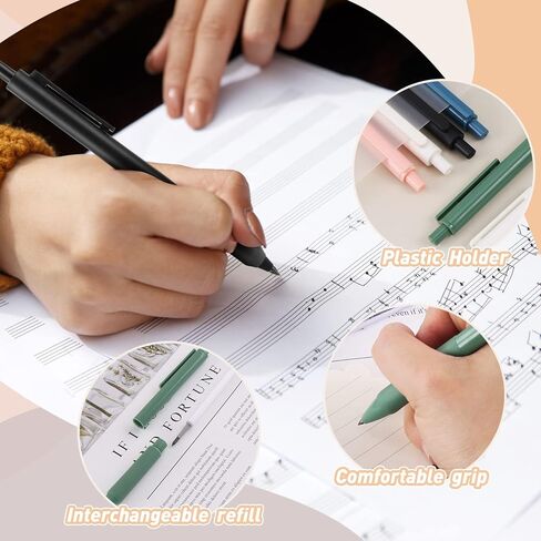 6 قطع من أقلام الرصاص السحرية بدون حبر الأبدية، أقلام رصاص ميكانيكية لا متناهية لطيفة قابلة لإعادة الاستخدام للرسم غير المحدود مع 6 سنون قابلة للاستبدال، وممحاة واحدة وحقيبة أقلام (أسود وأبيض) in Kuwait