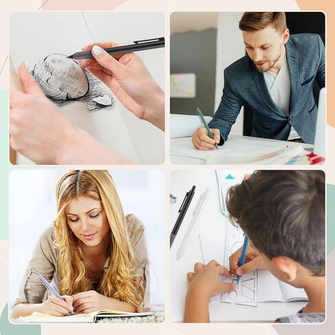 6 قطع من أقلام الرصاص السحرية بدون حبر الأبدية، أقلام رصاص ميكانيكية لا متناهية لطيفة قابلة لإعادة الاستخدام للرسم غير المحدود مع 6 سنون قابلة للاستبدال، وممحاة واحدة وحقيبة أقلام (أسود وأبيض) in Kuwait