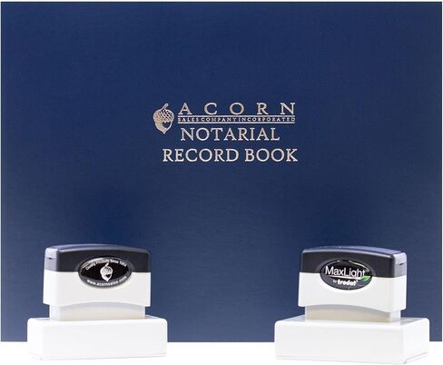 Arkansas Notary Stamp Kit with MaxLight Pre-Inked Stamps, Press and Print, Includes Book, Stamp and Ack Stamp, Notary Supplies Arkansas in Kuwait