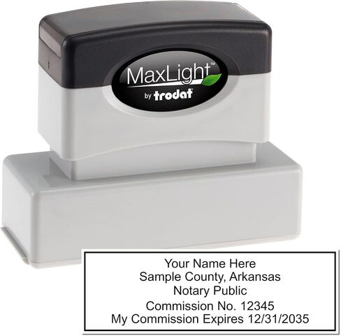 Arkansas Notary Stamp Kit with MaxLight Pre-Inked Stamps, Press and Print, Includes Book, Stamp and Ack Stamp, Notary Supplies Arkansas in Kuwait