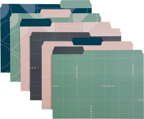 Erin Condren Designer Desk Accessories - Set of 6 Focused File Folders. Premium, Heavyweight Paper Stock File Folders for Streamlined Focused Organization in Saudi Arabia
