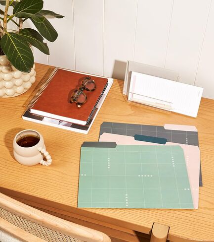 Erin Condren Designer Desk Accessories - Set of 6 Focused File Folders. Premium, Heavyweight Paper Stock File Folders for Streamlined Focused Organization in Saudi Arabia