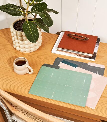 Erin Condren Designer Desk Accessories - Set of 6 Focused File Folders. Premium, Heavyweight Paper Stock File Folders for Streamlined Focused Organization in Saudi Arabia