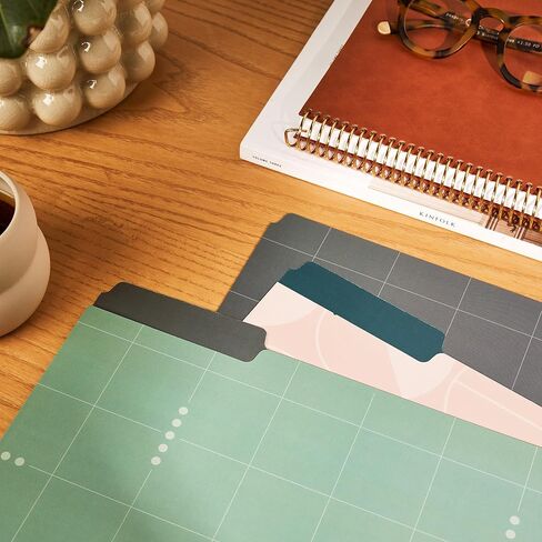 Erin Condren Designer Desk Accessories - Set of 6 Focused File Folders. Premium, Heavyweight Paper Stock File Folders for Streamlined Focused Organization in Saudi Arabia