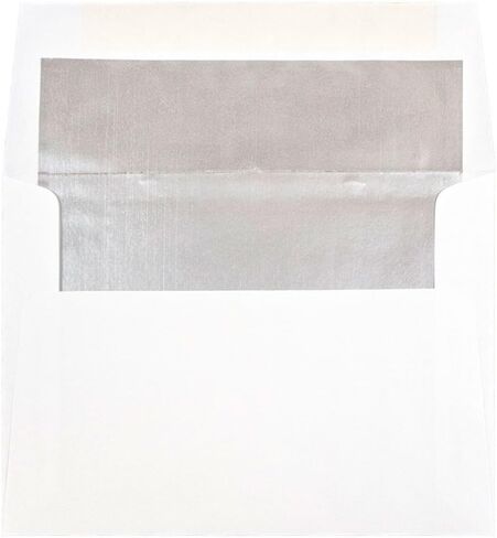 JAM PAPER 6 x 8 Booklet Foil Lined Invitation Envelopes - White with Gold Foil - 50/Pack in Kuwait