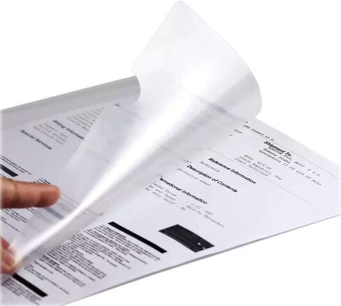 LRCXL 50 Pack Clear Document Folder L-Type Plastic Folder Copy Safe Project Pocket US Letter/ A4 Size in Transparent Color in Kuwait