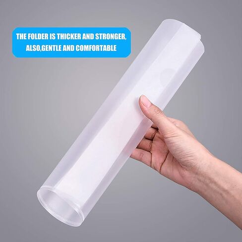 LRCXL 50 Pack Clear Document Folder L-Type Plastic Folder Copy Safe Project Pocket US Letter/ A4 Size in Transparent Color in Kuwait