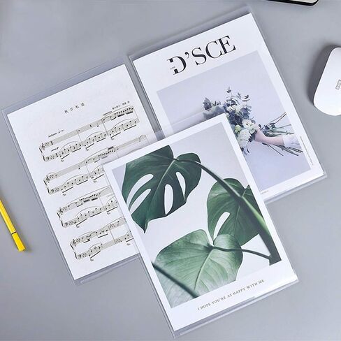 LRCXL 50 Pack Clear Document Folder L-Type Plastic Folder Copy Safe Project Pocket US Letter/ A4 Size in Transparent Color in Kuwait