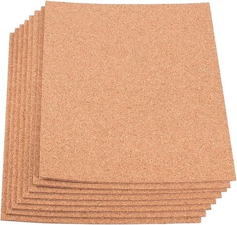 GSHLLO 8 Pcs Self Adhesive Cork Sheets A4 Cork Insulation Sheet Rectangle Cork Table Mat Cup Pot Backing Coasters Cork Board Wall Tiles in Saudi Arabia