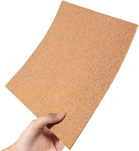 GSHLLO 8 Pcs Self Adhesive Cork Sheets A4 Cork Insulation Sheet Rectangle Cork Table Mat Cup Pot Backing Coasters Cork Board Wall Tiles in Saudi Arabia