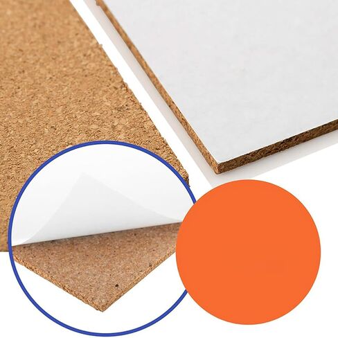 GSHLLO 8 Pcs Self Adhesive Cork Sheets A4 Cork Insulation Sheet Rectangle Cork Table Mat Cup Pot Backing Coasters Cork Board Wall Tiles in Saudi Arabia