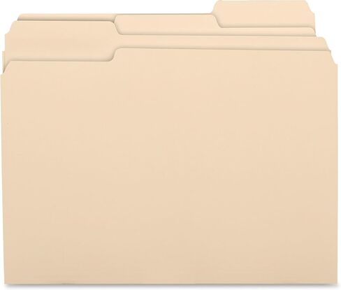 بيزنس سورس 17525 مجلد ملفات، 11 قرش، 1/3 قطع، تاب، ليتر، 100/BX، مانيلا in Kuwait