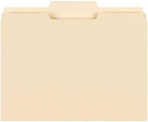 Office Depot File Folders, 1/3 Cut, Letter Size, Manila, Pack of 250, 645927 in Saudi Arabia