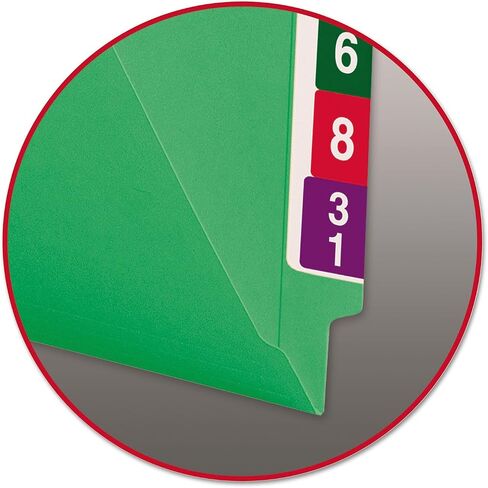 Smead 25110 Colored File Folders Straight Cut Reinforced End Tab Letter Green 100/Box in Saudi Arabia
