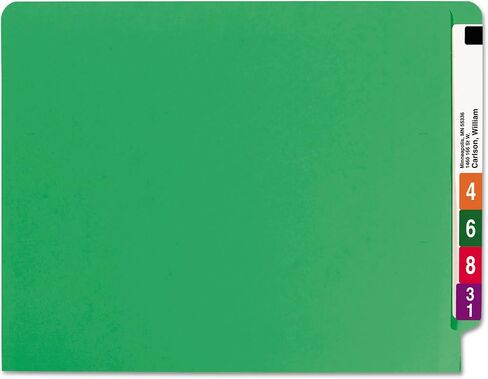 Smead 25110 Colored File Folders Straight Cut Reinforced End Tab Letter Green 100/Box in Saudi Arabia
