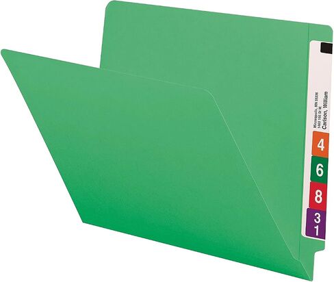 Smead 25110 Colored File Folders Straight Cut Reinforced End Tab Letter Green 100/Box in Saudi Arabia