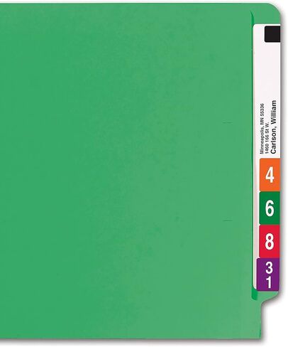 Smead 25110 Colored File Folders Straight Cut Reinforced End Tab Letter Green 100/Box in Saudi Arabia