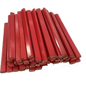 Flat Wooden Red With Red Lead Carpenter Pencils - 72 Count Bulk Box Made In The USA … in Saudi Arabia