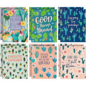 12 Pack Succulent 2 Pocket Folders for School, Cactus Office Supplies, Letter Size (9.25 x 12 in)