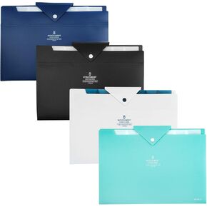 Flower Design Expanding File Folders, 8 Pocket, 4 Pack, A4 Letter Size, Poly Material, 12.8 x 9.3 in in Kuwait
