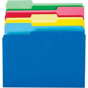 Office Depot® Brand File Folders, Letter Size, 1/3 Cut, Assorted Colors, Pack Of 24 in Kuwait