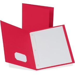 Oxford Two-Pocket Folders w/Fasteners, Black, Letter Size, 25 per Box (57706)