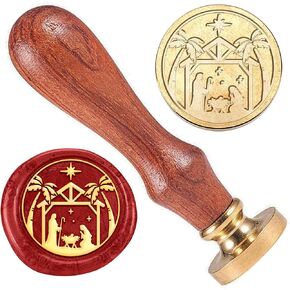 DELORIGIN Easter Wax Seal Stamp, Jesus Vintage Sealing Wax Stamp 1" Removable Brass Stamp Head with Wood Handle for Christmas Envelopes Invitations Wine Packages Greeting Cards Wedding in Saudi Arabia