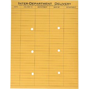 Quality Park, QUA63664, Preprinted Inter-Department Envelopes, 100 / Box, Light Brown