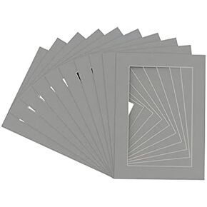 5x7 Mat Bevel Cut for 4x6 Photos - Acid Free Oyster Shell White Precut Matboard - For Pictures, Photos, Framing - 4-ply Thickness in Saudi Arabia