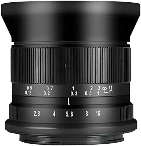 7 Artisans 12mm F2.8 Mark Ⅱ Ultra Wide Angle APS-C Manual Focus Prime lens compatible for Canon EOS-M Mount Mirrorless Cameras M1 M2 M3 Black in Saudi Arabia
