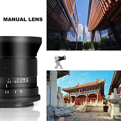 7 Artisans 12mm F2.8 Mark Ⅱ Ultra Wide Angle APS-C Manual Focus Prime lens compatible for Canon EOS-M Mount Mirrorless Cameras M1 M2 M3 Black in Saudi Arabia