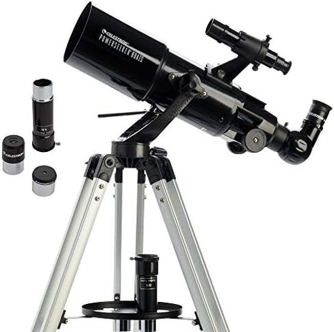 Celestron PowerSeeker 60AZ Refractor Telescope for Moon & Planet Viewing | Larger 60mm Objective Lens, Bright Lunar & Planetary Views, Manual Alt-Azimuth Controls, Adjustable Tripod, Easy to Use in Saudi Arabia