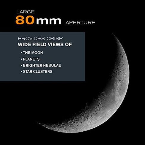 Celestron PowerSeeker 60AZ Refractor Telescope for Moon & Planet Viewing | Larger 60mm Objective Lens, Bright Lunar & Planetary Views, Manual Alt-Azimuth Controls, Adjustable Tripod, Easy to Use in Saudi Arabia