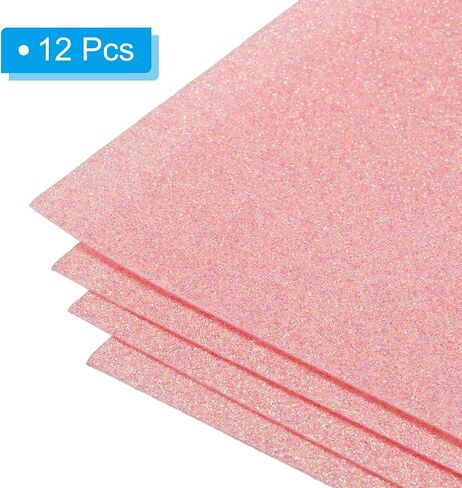 PATIKIL Soft Felt Sheets Glitter Fiber Craft Sheets Black 11.8 Inch x 7.8 Inch for DIY Hobby Decorate Pack of 12 in Kuwait