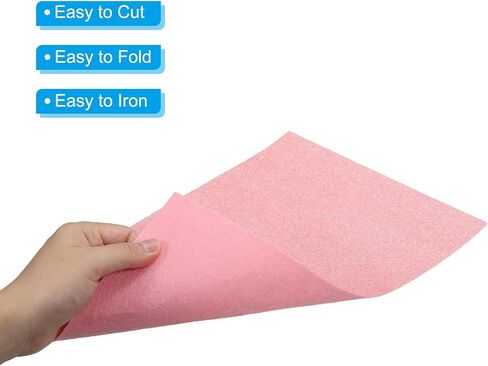 PATIKIL Soft Felt Sheets Glitter Fiber Craft Sheets Black 11.8 Inch x 7.8 Inch for DIY Hobby Decorate Pack of 12 in Kuwait